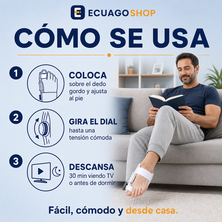 Corrector de Juanetes Ajustable con Dial – Realínea el Dedo sin Cirugía