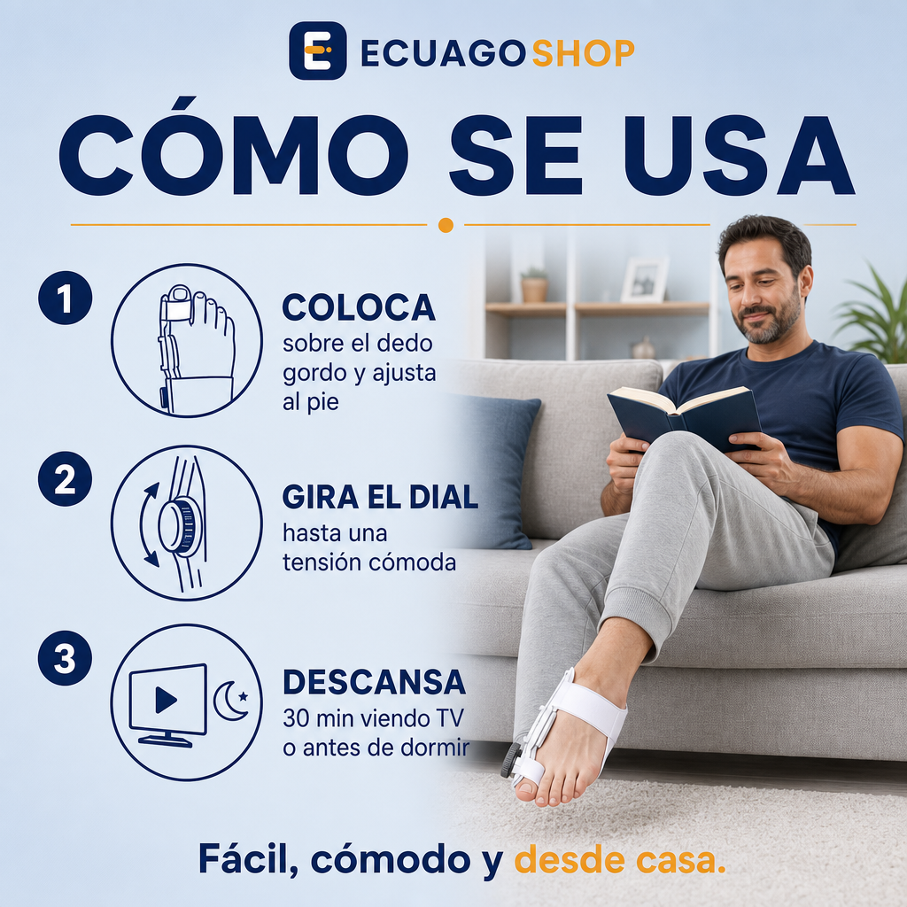 Corrector de Juanetes Ajustable con Dial – Realínea el Dedo sin Cirugía